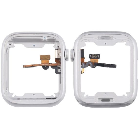 Per Apple Watch Series 8/9 41MM GPS in lega di alluminio con piastra per cornice centrale e cavo flessibile per asse di rotazione della corona (argento)