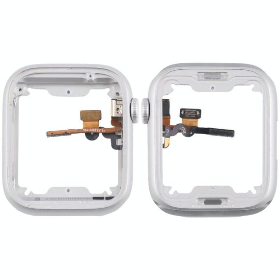 Per Apple Watch Series 8/9 45MM GPS in lega di alluminio con piastra per cornice centrale e cavo flessibile per asse di rotazione della corona (argento)