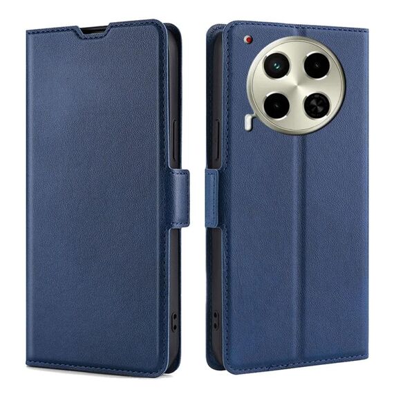 Per Tecno Camon 30 Custodia in pelle con fibbia laterale ultrasottile e flip orizzontale (blu)
