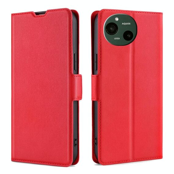 Per Sharp Aquos R9 Custodia per telefono in pelle con fibbia laterale ultra sottile e flip orizzontale (rosso)