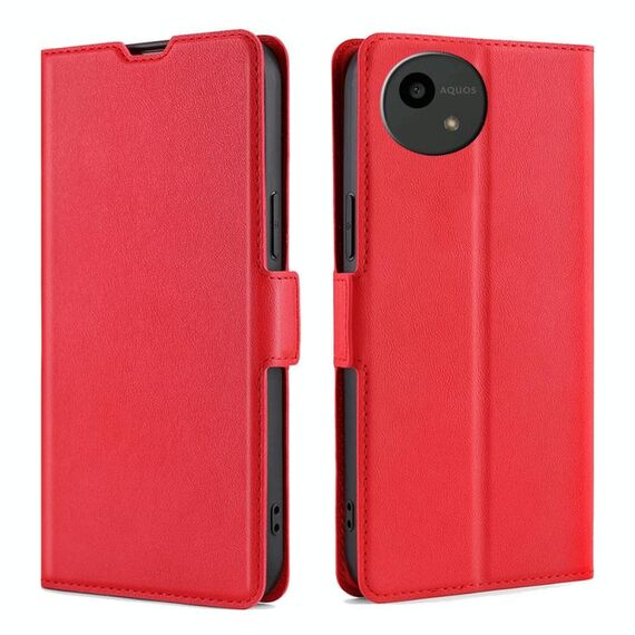 Per Sharp Aquos Wish4 Custodia per telefono in pelle con fibbia laterale ultra sottile e flip orizzontale (rosso)
