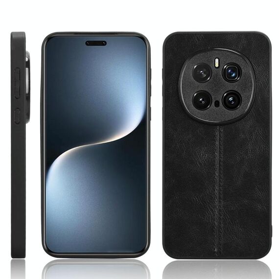 Per Honor Magic7 Pro Custodia per telefono con motivo a mucca e cuciture (nero)