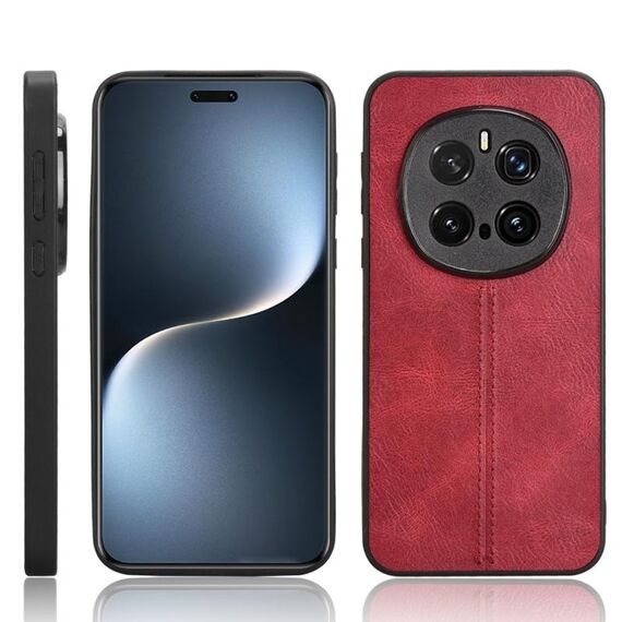 Per Honor Magic7 Pro Custodia per telefono con motivo a mucca e cuciture (rosso)