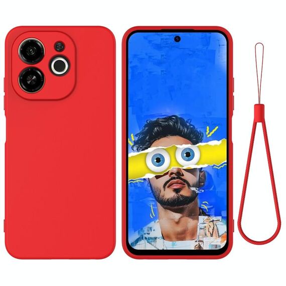 Per Tecno Spark 30C 5G / Pop 9 5G Custodia antiurto in silicone liquido di colore puro (rosso)