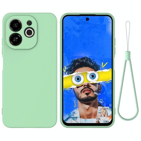 Per Tecno Spark 30C 5G / Pop 9 5G Custodia antiurto in silicone liquido di colore puro per telefono (verde)