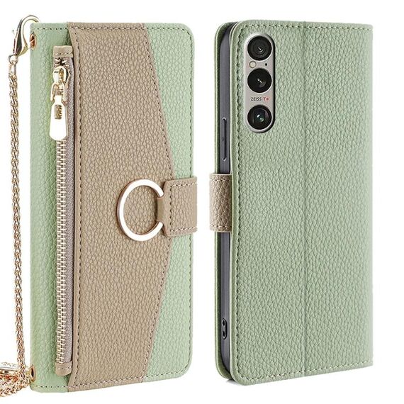 Per Sony Xperia 1 VI Crossbody Litchi Texture Custodia in pelle per telefono (verde)