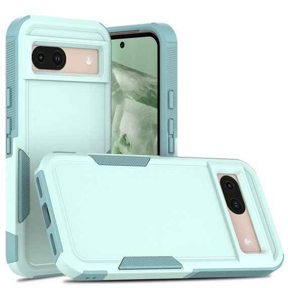 Per Google Pixel 8a 2 in 1 PC + TPU Custodia per telefono (verde chiaro)