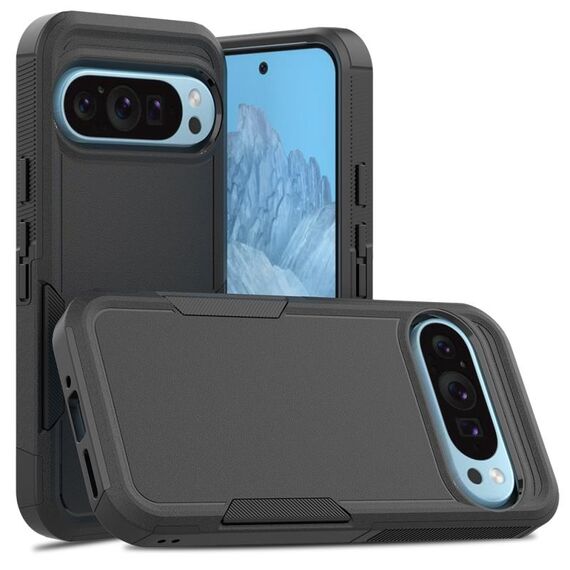 Per Google Pixel 9 / 9 Pro 2 in 1 PC + TPU Custodia per telefono (nero)