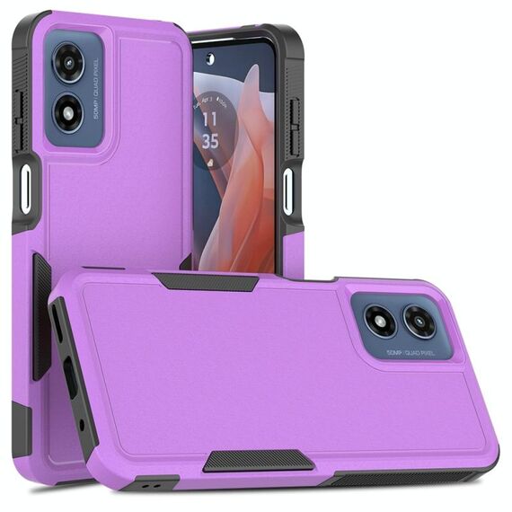 Per Motorola Moto G Play 4G 2024 2 in 1 PC + TPU Custodia per telefono (viola)