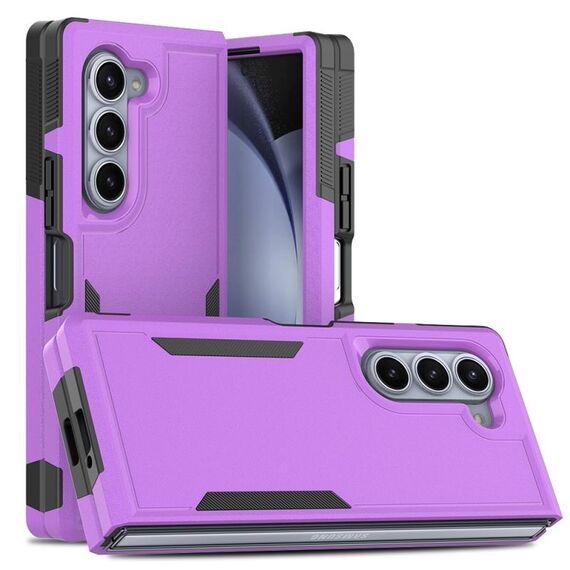 Per Samsung Galaxy Z Fold6 5G 2 in 1 PC + Custodia per telefono in TPU (viola)