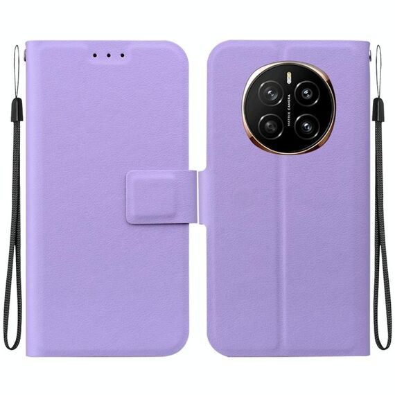 Custodia per telefono in pelle con fibbia magnetica ultrasottile per Honor Magic7 (viola)