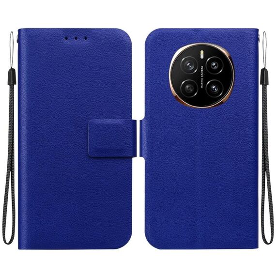 Custodia per telefono in pelle con fibbia magnetica ultra sottile per Honor Magic7 (blu)