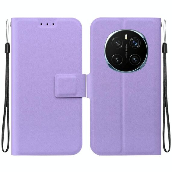 Per Honor Magic7 Pro Custodia per telefono in pelle con fibbia magnetica ultra sottile (viola)