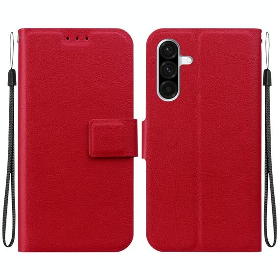 Per Samsung Galaxy A26 5G Custodia per telefono in pelle con fibbia magnetica ultrasottile (rossa)