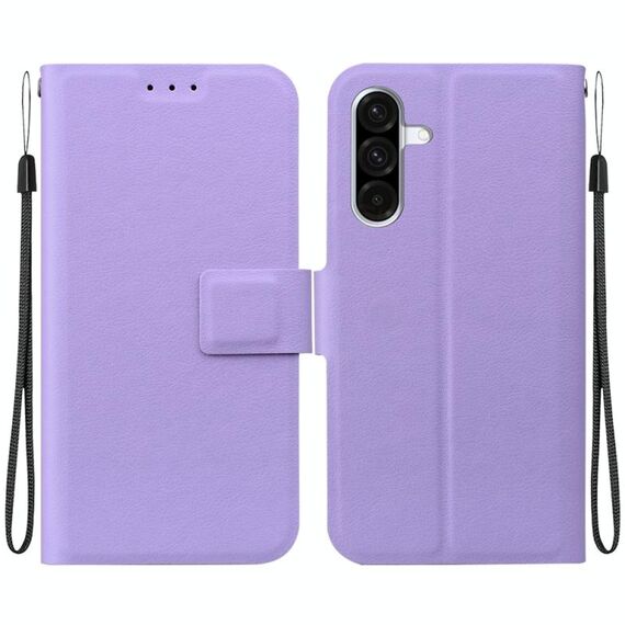 Per Samsung Galaxy A36 5G / A56 5G Custodia per telefono in pelle con fibbia magnetica ultra sottile (viola)