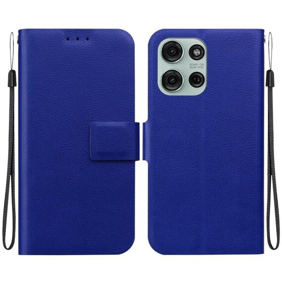 Per Motorola Moto G75 5G Custodia per telefono in pelle con fibbia magnetica ultrasottile (blu)