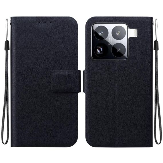 Per Xiaomi 15 Pro Custodia per telefono in pelle con fibbia magnetica ultra sottile (nero)