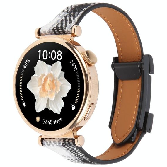 Cinturino per orologio in pelle con fibbia magnetica sottile universale da 18 mm (grigio)