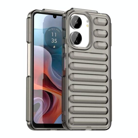 Per Xiaomi Poco M6 5G Capsule Series Candy Color IMD Phone Case (Grigio trasparente)