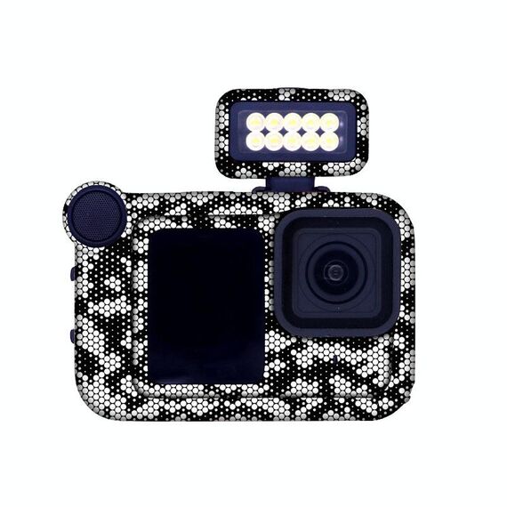 Per GOPro HERO13 Black Camera Adesivi Pellicola protettiva per il corpo, Stile: 14 Snake Scale Bianco