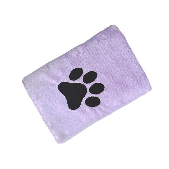 Asciugamano assorbente in microfibra per animali domestici, asciugamano per la pulizia del bagno di cani e gatti, dimensioni: 50x100 cm (viola)