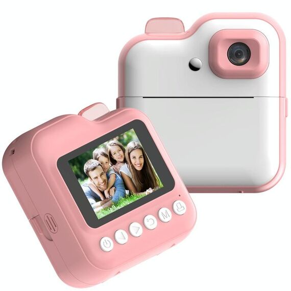 Mini macchina fotografica digitale ad alta definizione per bambini, colore: rosa + scheda TF da 32 GB