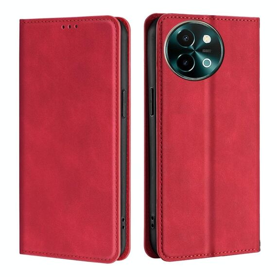Per vivo Y38 5G / T3x Custodia per telefono in pelle magnetica Global Skin Feel (rosso)