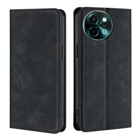 Per vivo Y38 5G / T3x Custodia per telefono in pelle magnetica Global Skin Feel (nero)