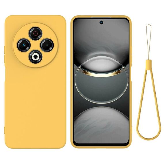 Per Tecno Spark 30 4G Custodia antiurto in silicone liquido Pure Color (giallo)