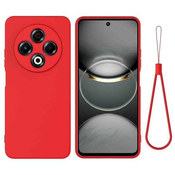 Per Tecno Spark 30 4G Custodia antiurto in silicone liquido Pure Color (rosso)