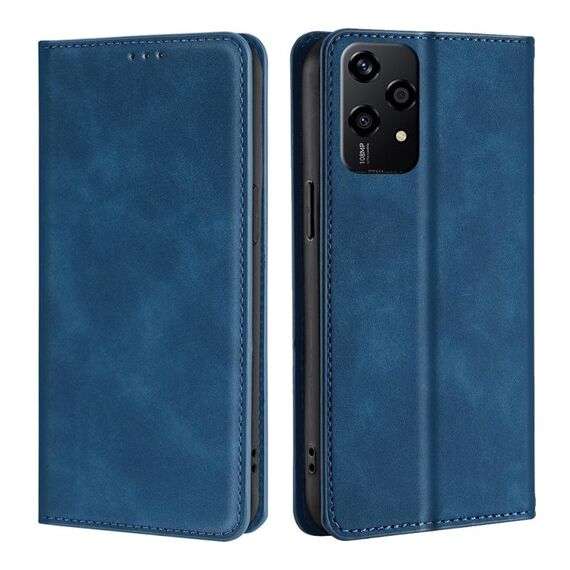 Per Honor 200 Lite 5G Custodia per telefono in pelle magnetica Global Skin Feel (blu)