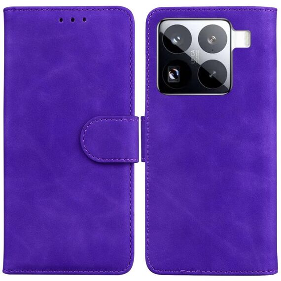 Per Xiaomi 15 Pro Custodia in pelle Flip Skin Feel Pure Color (viola)