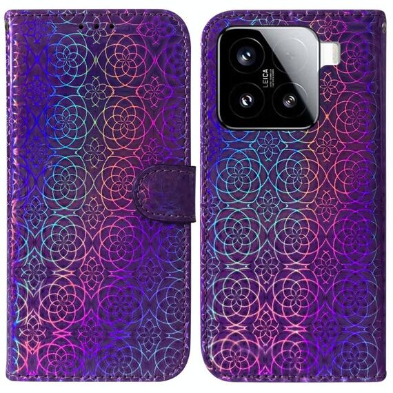 Per Xiaomi 15 Custodia per telefono in pelle con fibbia magnetica colorata (viola)