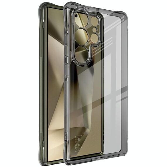 Per Samsung Galaxy S25 Ultra 5G Custodia per telefono in TPU antiurto con airbag imak (nero trasparente)