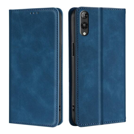 Per Rakuten Hand 5G Custodia magnetica in pelle Skin Feel per telefono (blu)