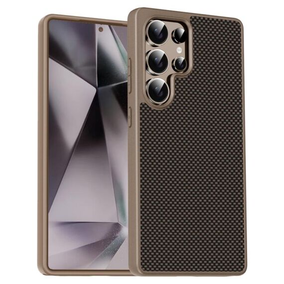 Per Samsung Galaxy S24 Ultra 5G Pita Series TPU + PC Texture Custodia per telefono (oro)
