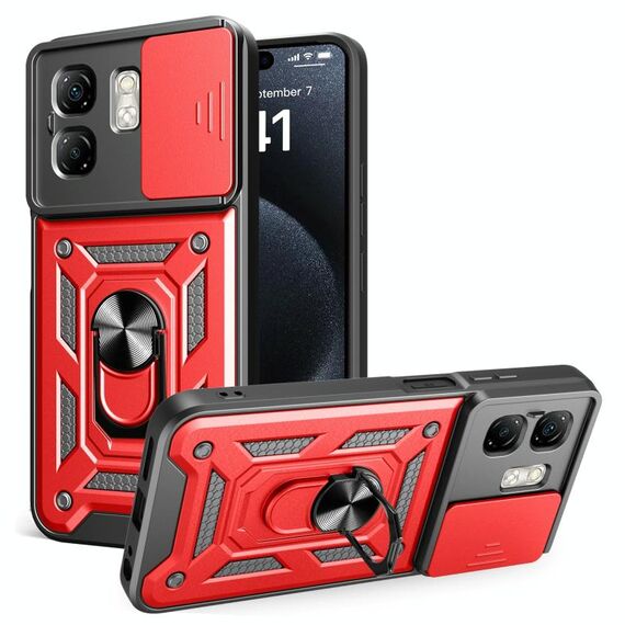 Per Infinix Smart 9 / Hot 50i Custodia per fotocamera scorrevole TPU+PC Custodia per telefono (rosso)