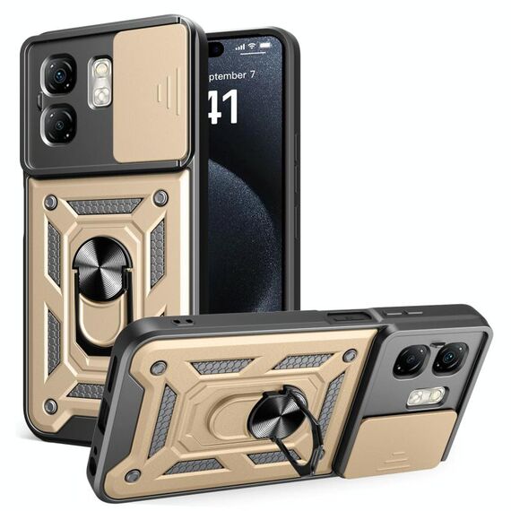 Per Infinix Smart 9 / Hot 50i Custodia per fotocamera scorrevole in TPU+PC (oro)