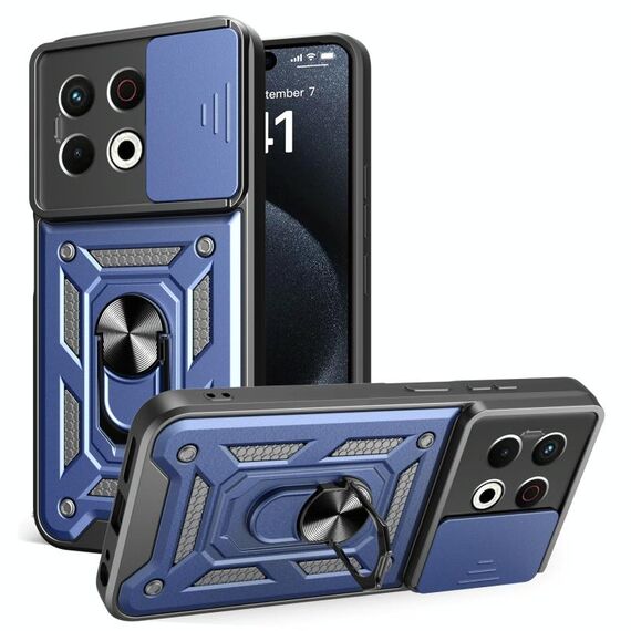 Per Tecno Spark 30 Pro 4G Custodia per fotocamera scorrevole Design TPU+PC Custodia per telefono (blu)