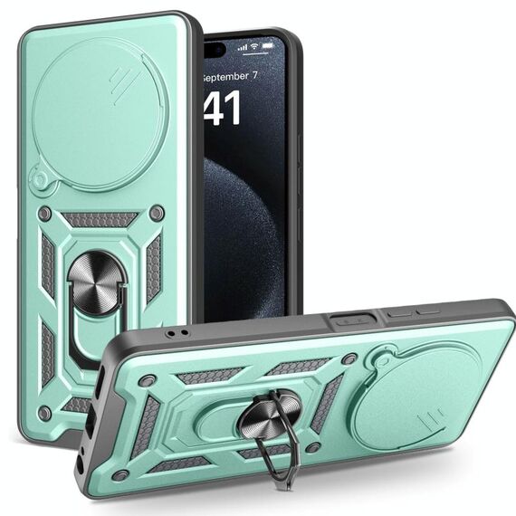 Per Tecno Spark 30 4G Custodia per fotocamera scorrevole in TPU+PC (verde)