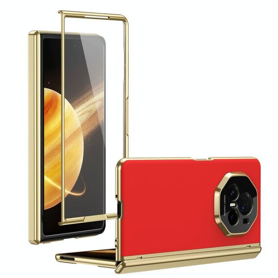 Custodia per telefono For Honor Magic V3 Integrated AG Frosted Vacuum Plating (rosso)