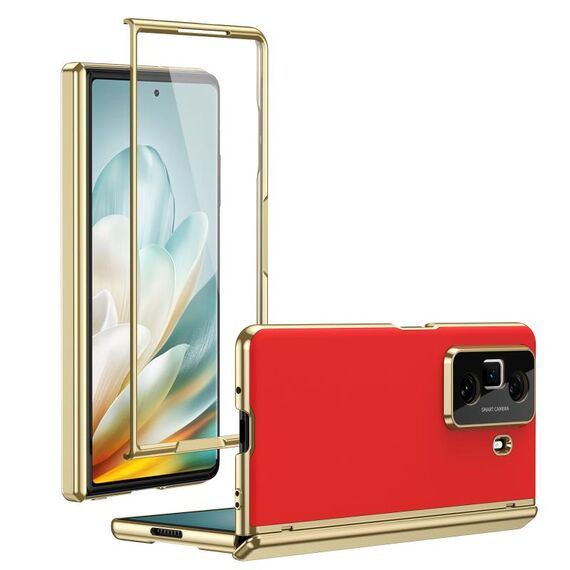 Custodia per telefono For Honor Magic Vs3 Integrated AG Frosted Vacuum Plating (rosso)