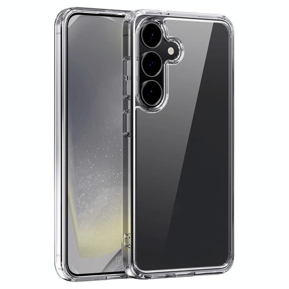 Per Samsung Galaxy S25 5G Custodia per telefono in TPU ibrida per PC trasparente (trasparente)