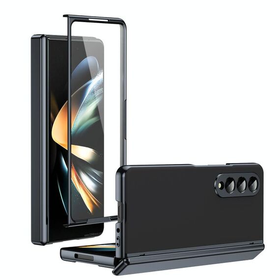 Per Samsung Galaxy Z Fold4 Custodia per telefono con placcatura sottovuoto AG integrata (nero)