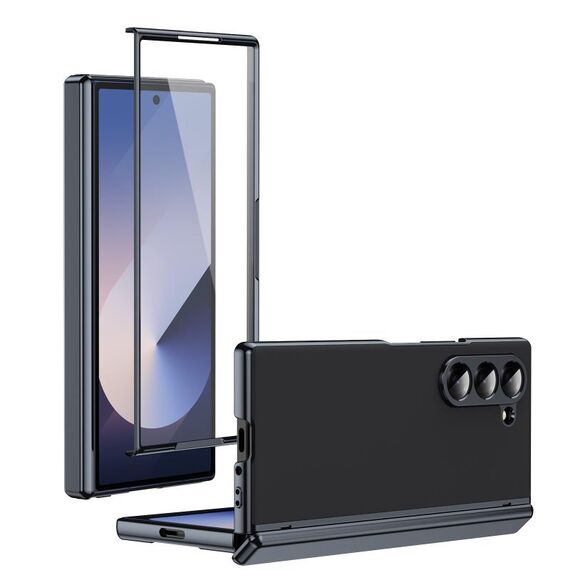 Per Samsung Galaxy Z Fold6 Custodia per telefono con placcatura sottovuoto AG integrata (nero)