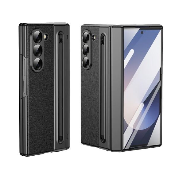 Per Samsung Galaxy Z Fold6 Custodia per telefono integrata in PC + PU con penna / scatola per penna (nero)