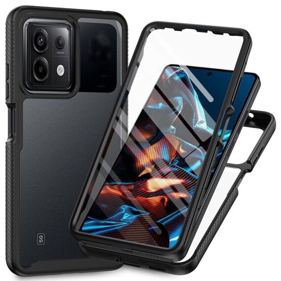 Per Redmi Note 13 Pro 5G Starry Sky Solid Color Series Custodia per telefono in PC + TPU con pellicola in PET (nero)