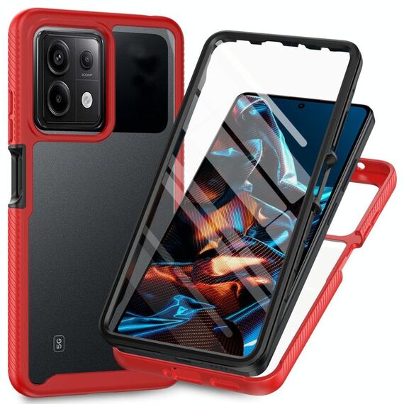 Per Redmi Note 13 Pro 5G Starry Sky Solid Color Series Custodia per telefono in PC + TPU con pellicola in PET (rosso)