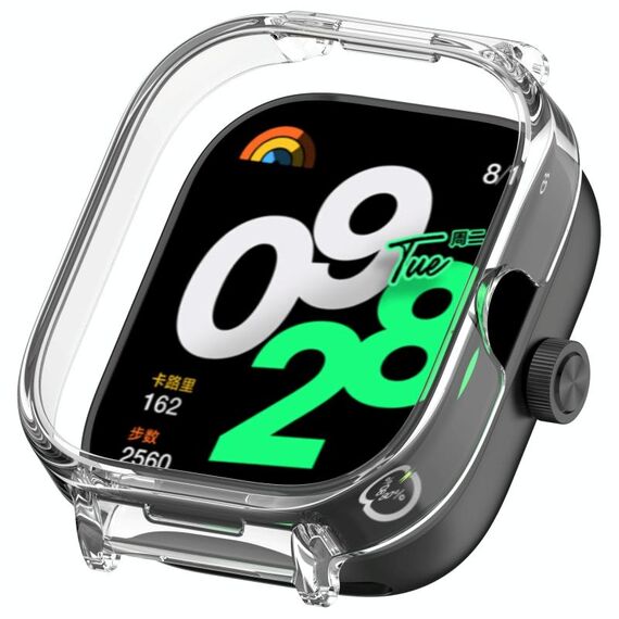 Per Redmi Watch 5 eSIM Hollow PC Half Coverage Watch Custodia protettiva (bianco trasparente)