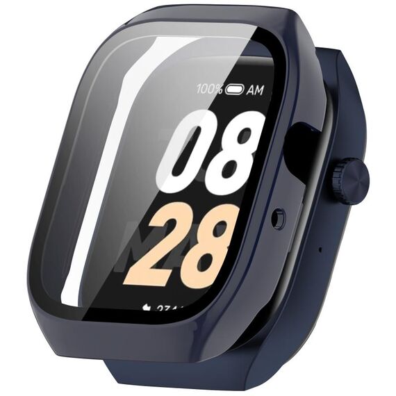 Per Mibro Watch T2 Pellicola temperata Custodia protettiva per orologio PC integrata Seconda variante Custodia (blu inchiostro)